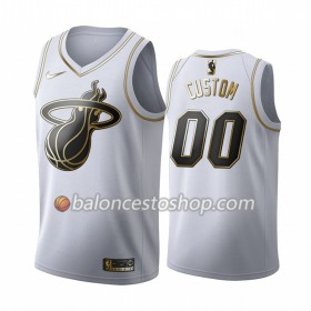 Camiseta Hombre NBA Miami Heat Personalizadas 2019-20 Nike Blanco Golden Edition Swingman